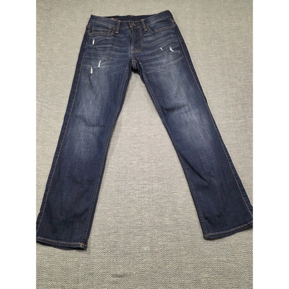 Hollister Denim - Hollister Slim Straight Dark Wash Distressed Jeans Women 28x30‎